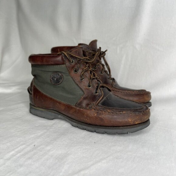 timberland boots hiking leather and canvas size7.5 Waterproof Pre-owned Vintage main image 10